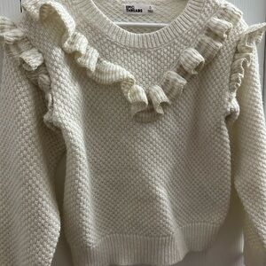 Epic Threads Women's Ivory Ruffle Sweater